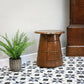 Oak Barrell Style Occasion Table Side Table with Cupboard