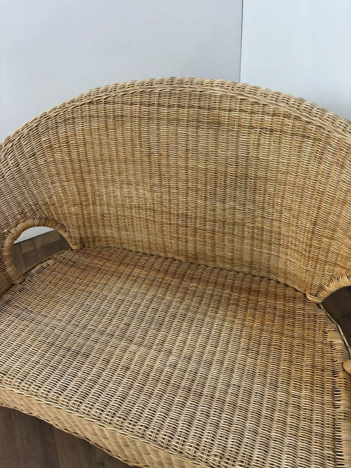 Cane Two Seater Conservatory Settee