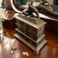 Rare Antique Black Forest Jewellery Trinket Keepsake Box With Carved Pheasants