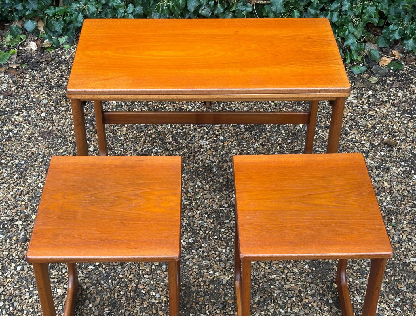 Mid Century McIntosh Triform Teak Nest Of Tables c,1960s