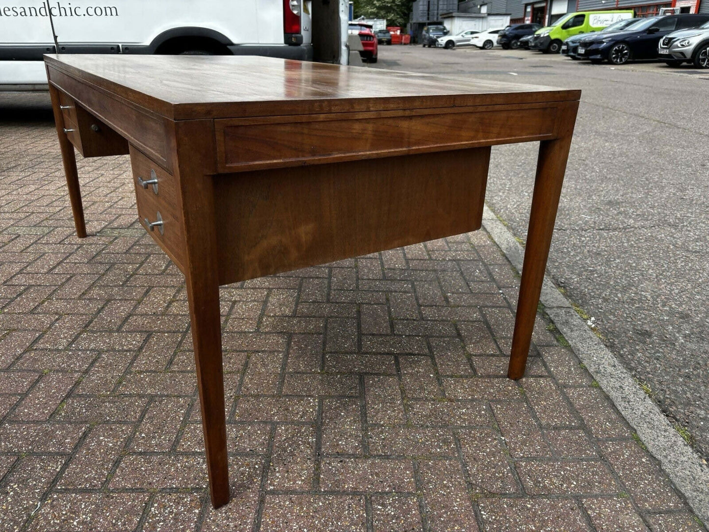 Large Mid Century Desk Finn Hugo For France & Son,"Diplomat Desk" 1960's