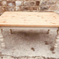 Handcrafted Farmhouse Dining Table | Sanded Solid Wood Top | Neutral Painted Base | Country Kitchen Table