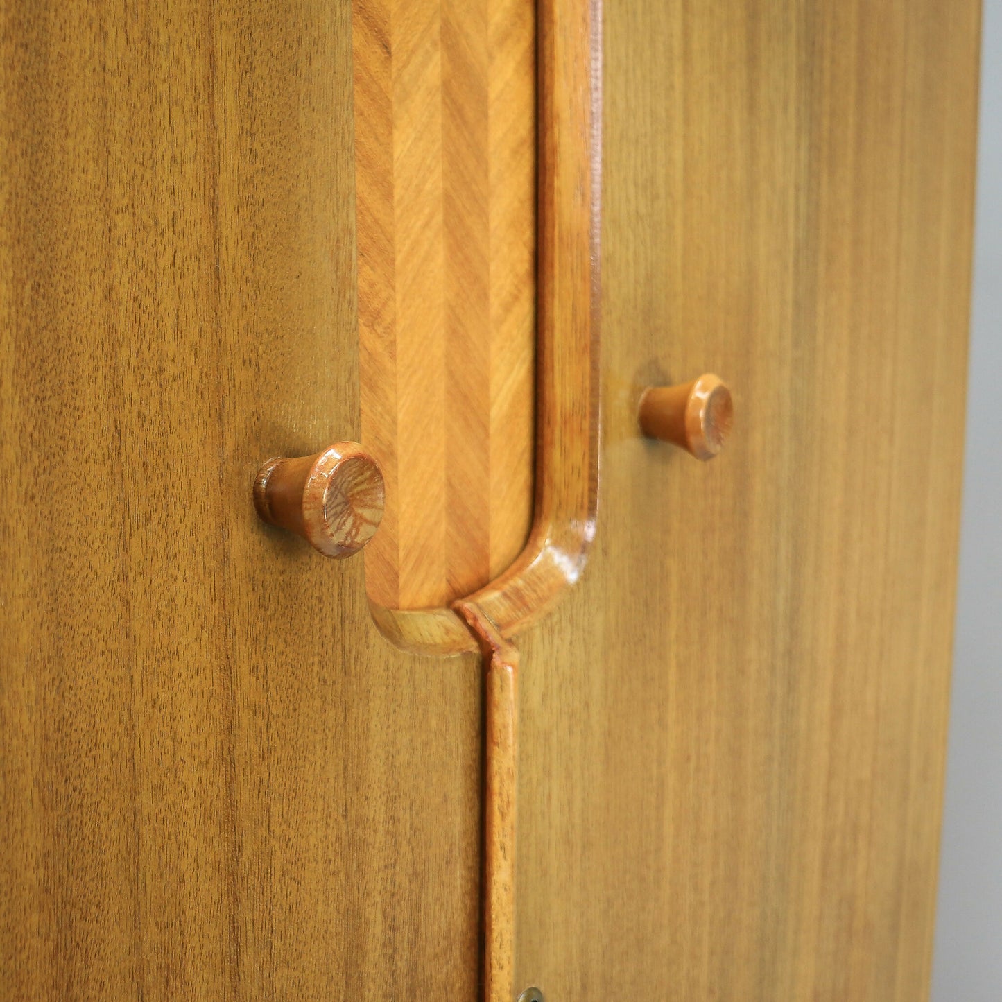 Uniflex Gents Double Fitted Wardrobe in Walnut Retro Mid Century