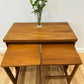 Mid Century Mcintosh Triform Nest Of Tables Teak Vintage Danish Style