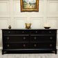 Stag Minstrel Captains Chest, Solid Wood, Eight Drawers, Black Chest of drawers