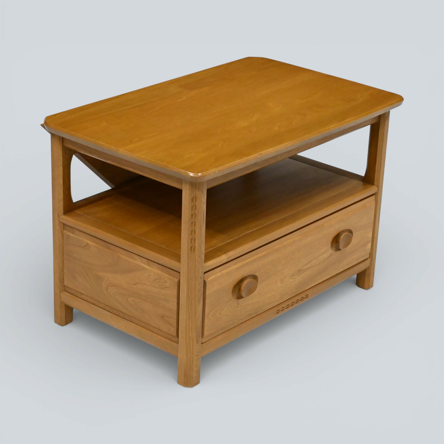 Ercol Corner TV Stand Video Cabinet Corner Flap Light Finish FREE UK Delivery*