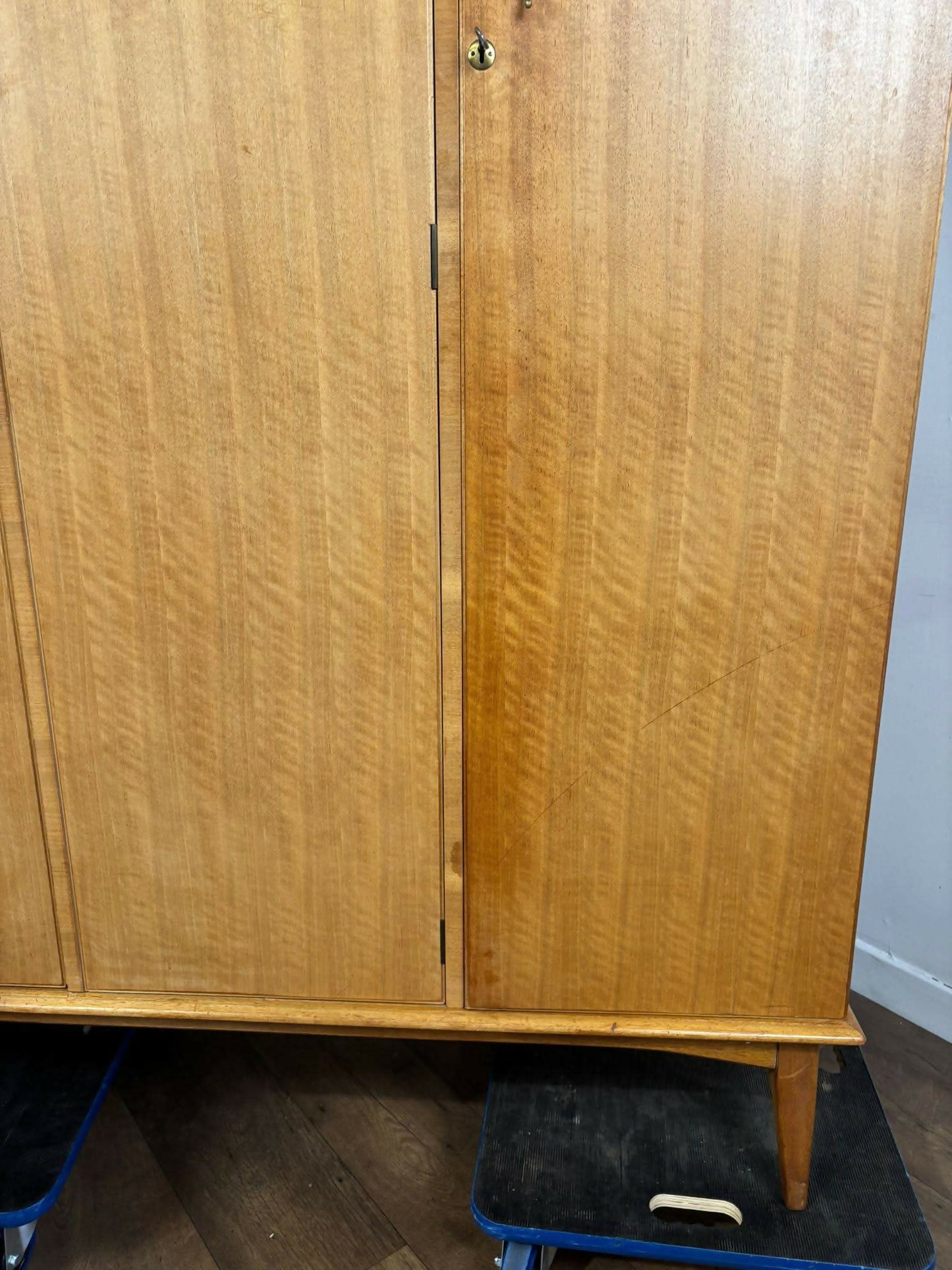 Mid Century Walnut Triple Wardrobe by Alfred Cox for Heals