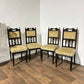 Set Of Four Edwardian High Back Dining Chairs