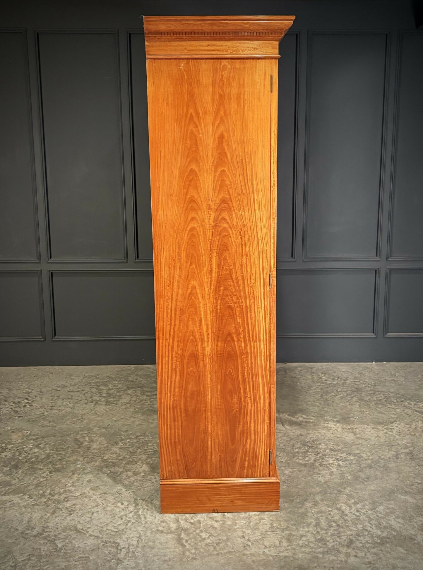 Edwardian Satinwood Vintage Triple Wardrobe