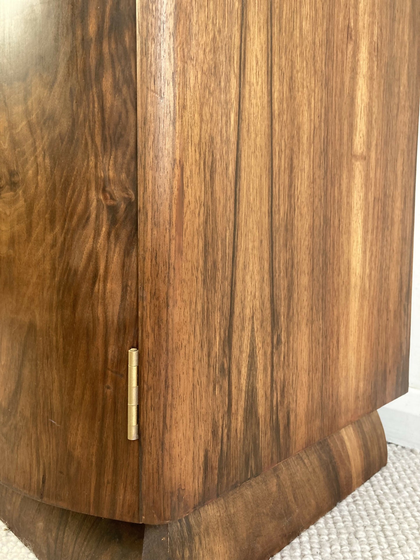 walnut Art Deco Cocktail Cabinet