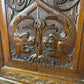 Antique Heavily Carved Oak Corner Cabinet