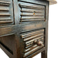 Vintage 1930s Solid Wood Desk 5 Drawer Console Table Carved Front 109cm