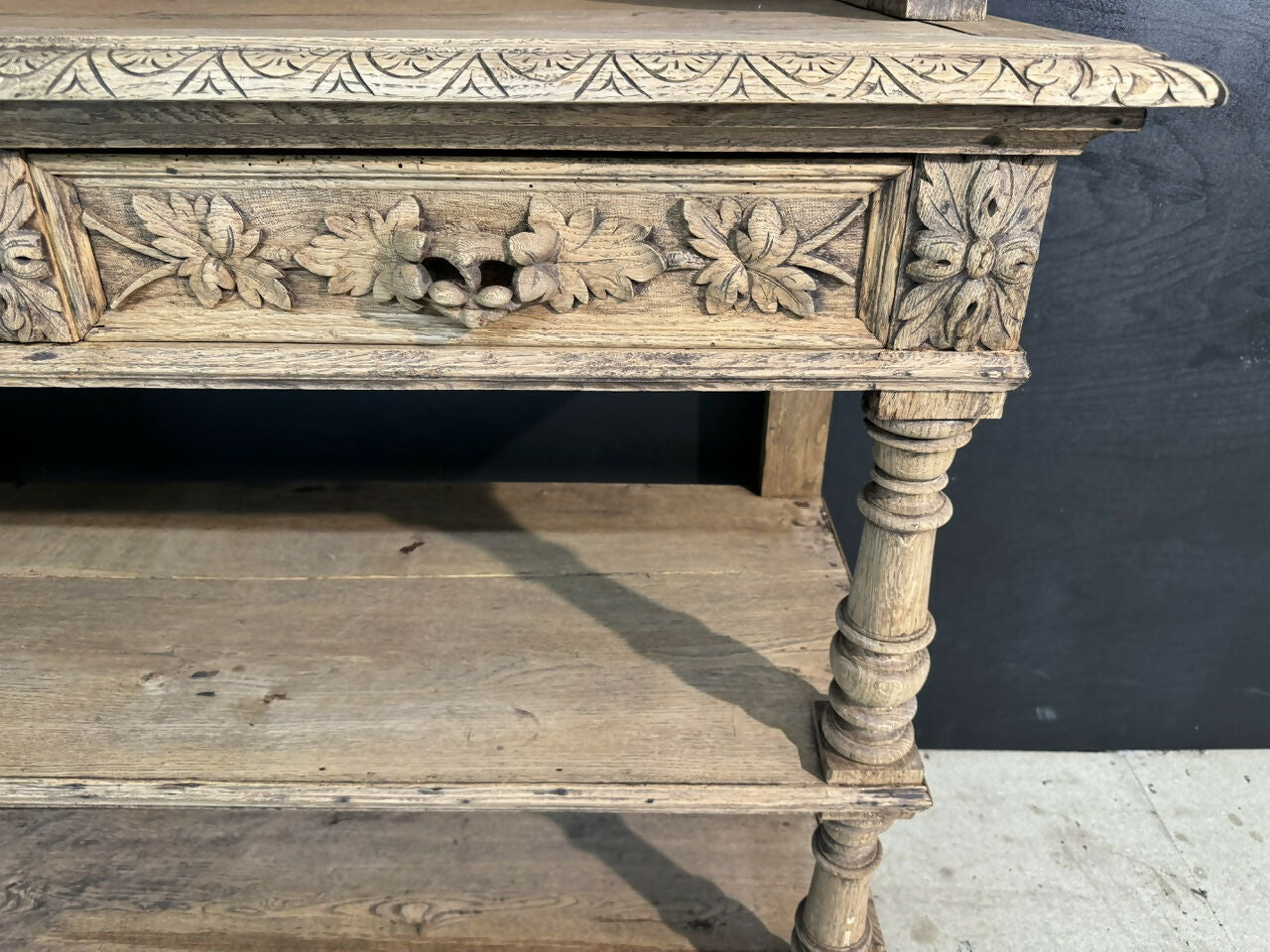 French 19th Century Carved Oak Buffet