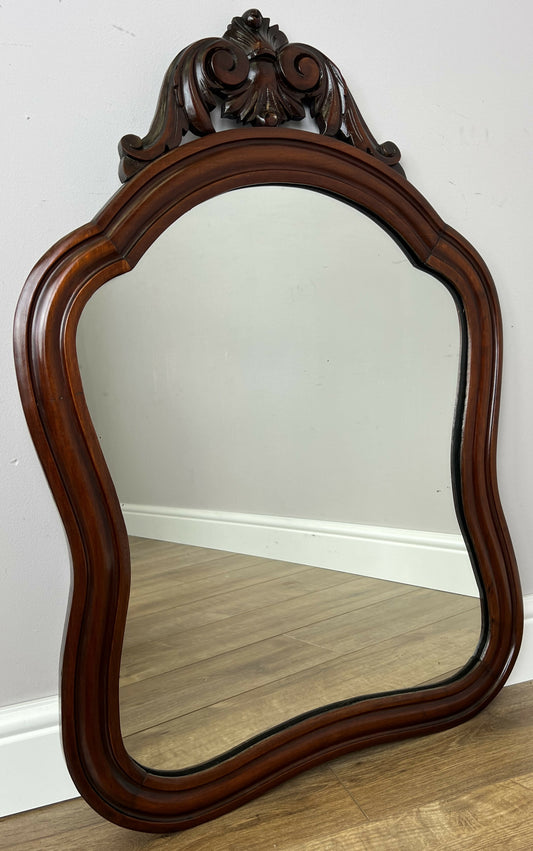 Mirror Antique French Style Walnut Carved Decorative Frame Wall Mirror LOT 6340
