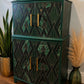 Green and gold Art deco style cocktail cabinet drinks cabinet