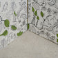 Fabric Panel Folding Room Divider with Ikea Green Birds Fabric