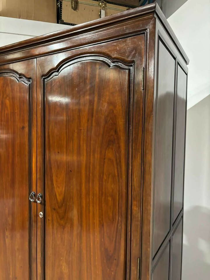 Oriental Style Two Door Mahogany Wardrobe