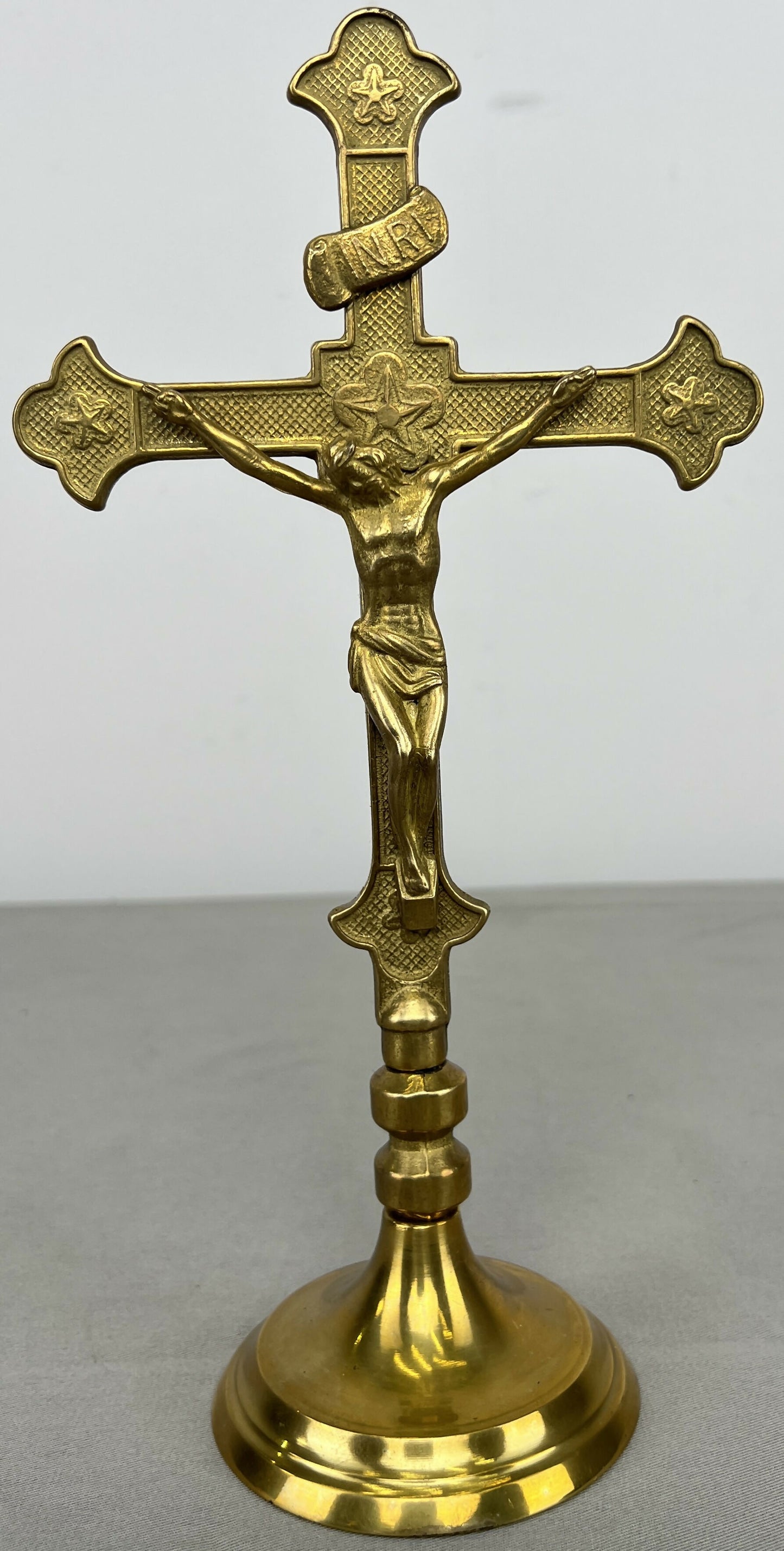 Crucifix Vintage French Style Jesus Christ Standing Religious Cross LOT 6427