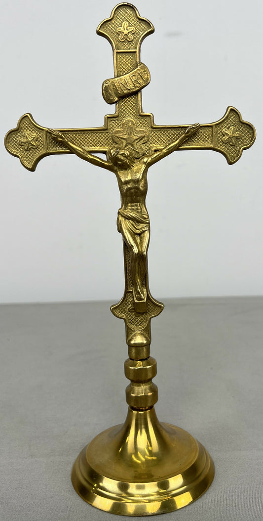 Crucifix Vintage French Style Jesus Christ Standing Religious Cross LOT 6427