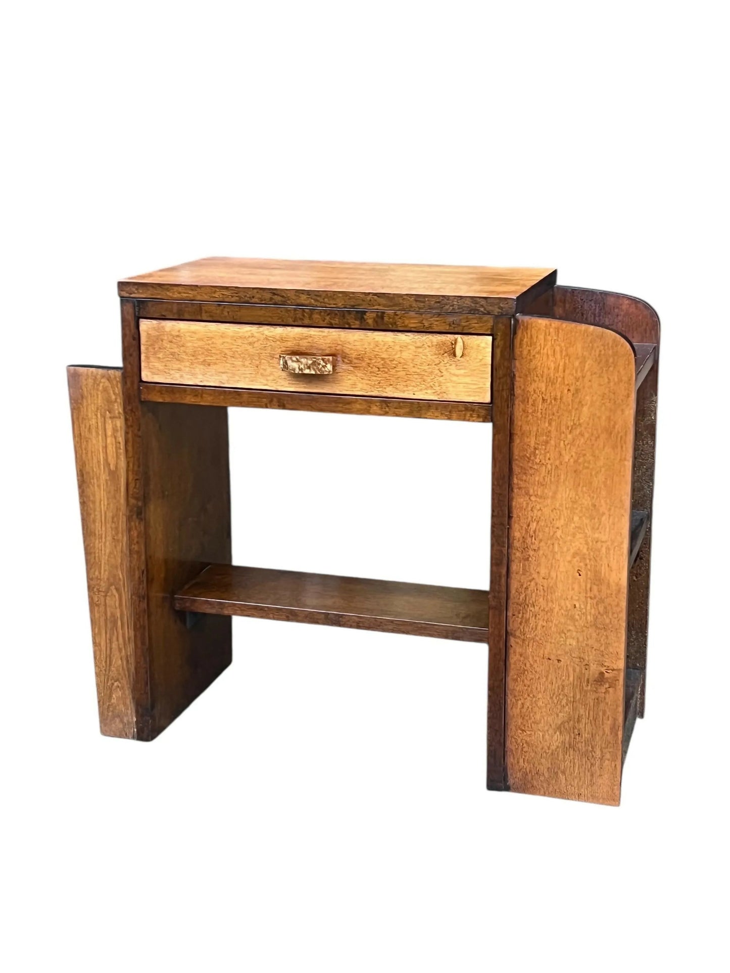 Antique Tawa wood Art Deco side table