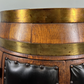 Drink Cabinet Vintage French Style Oak Brass Trim Barrel Carved Storage LOT 3900