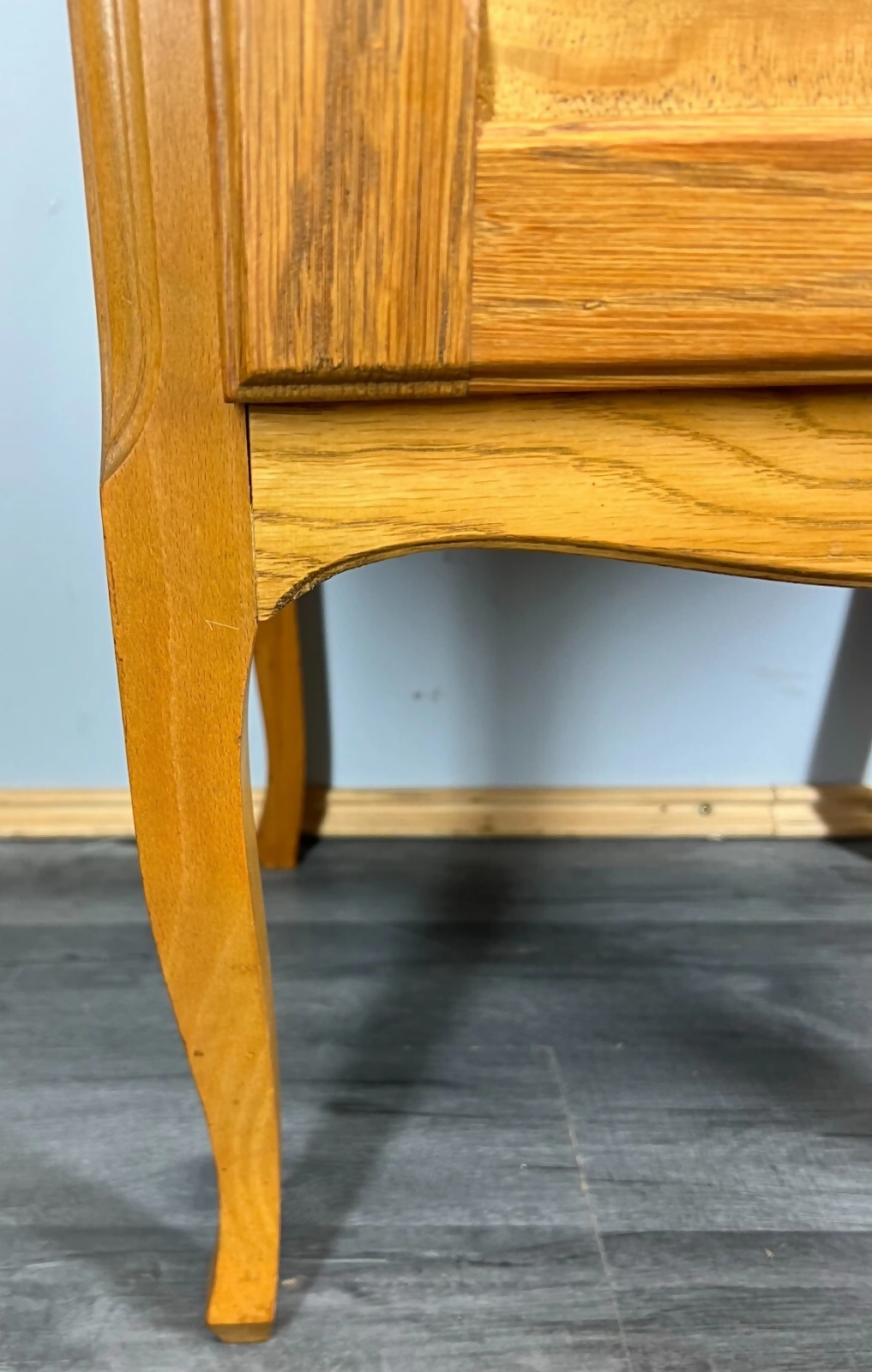 Bedside Table Vintage French Louis XVI Style Oak Cabinet Nightstand LOT 3728