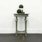 Round Green Stone Effect Occasional Side Table