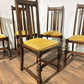 Vintage Set of Five Oak Dining Chairs