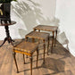 Vintage Burr Walnut Nest of Three Tables