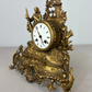 Mantel Clock Antique French Japy Frères Gilt Bronze Figure Clock LOT 3602