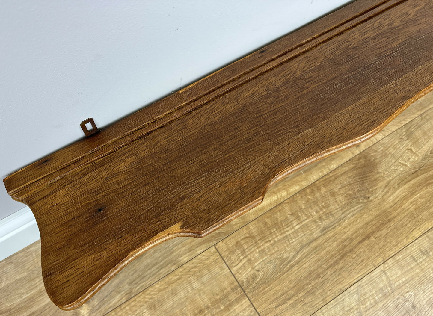 Coat Rack Vintage French Oak Wall Mounted 5 Hooks Carved Rack Hanger LOT 6204
