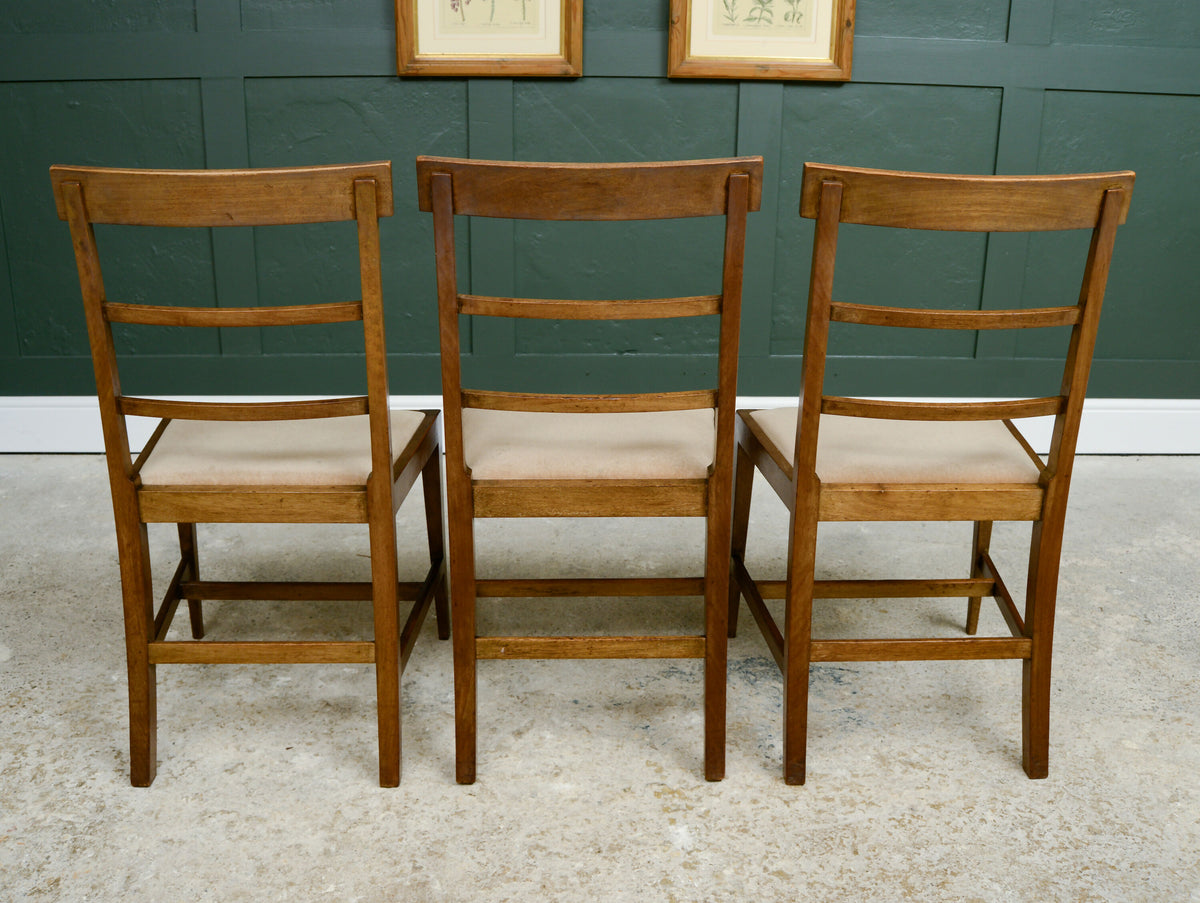 6 Edwardian Mahogany Dining Chairs with Drop in Seats