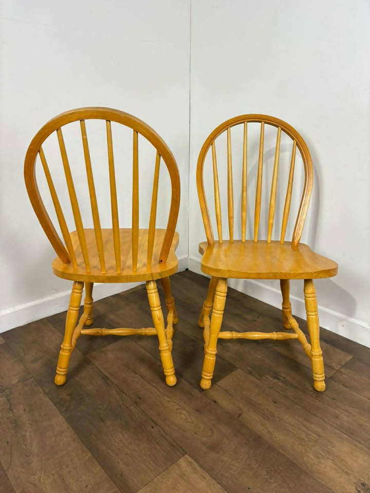 A Pair of Contemporary Hoop Spindle Back Chairs