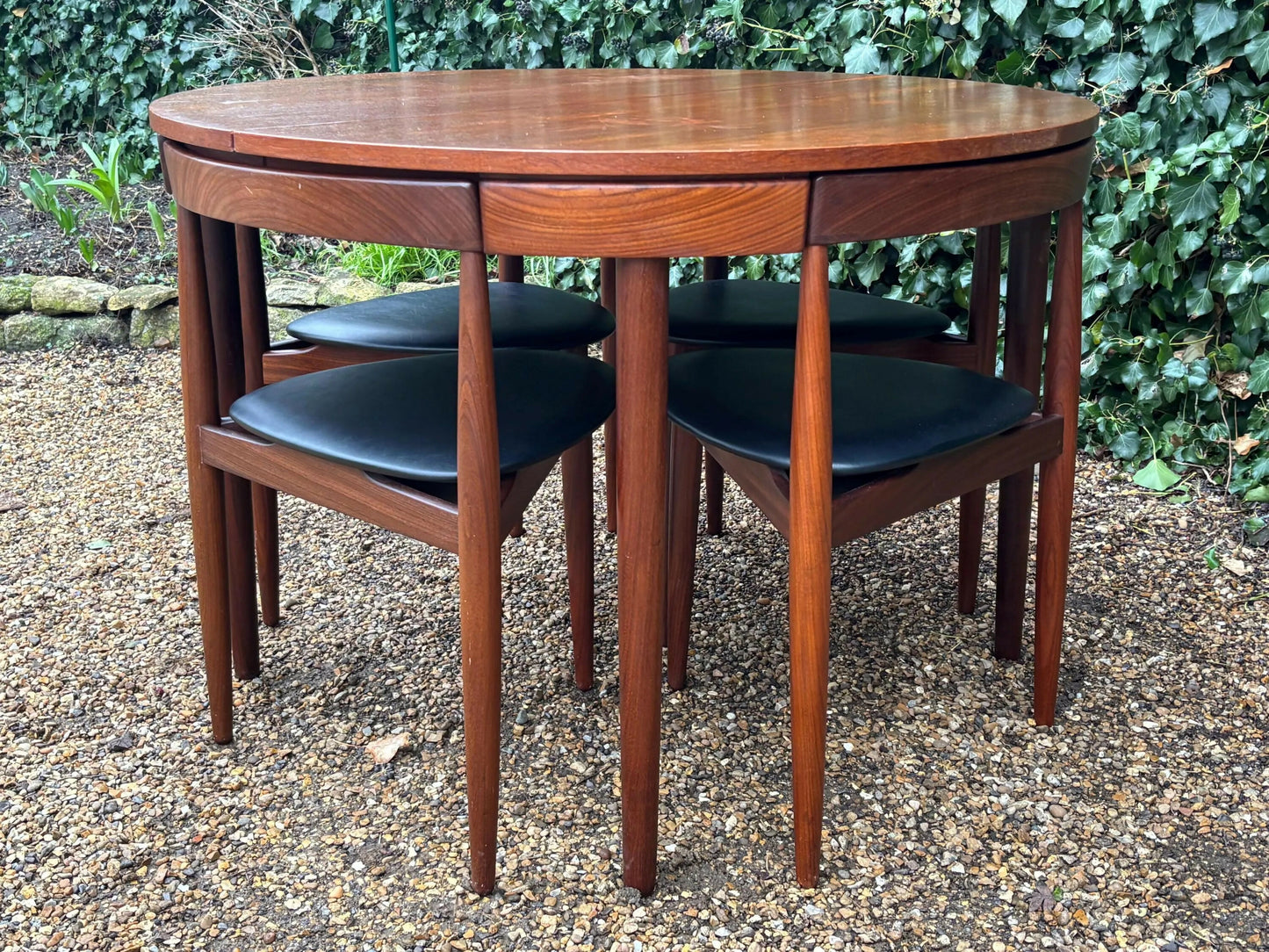 Vintage Extending 'Roundette' Dining Table & Chairs By Hans Olsen For Frem Rojle