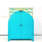 Gold And Teal Upcycled Records Drinks Cabinet