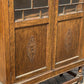 Vintage Edwardian Oak Bookcase , Adjustable Shelves, With Key & Working Lock.