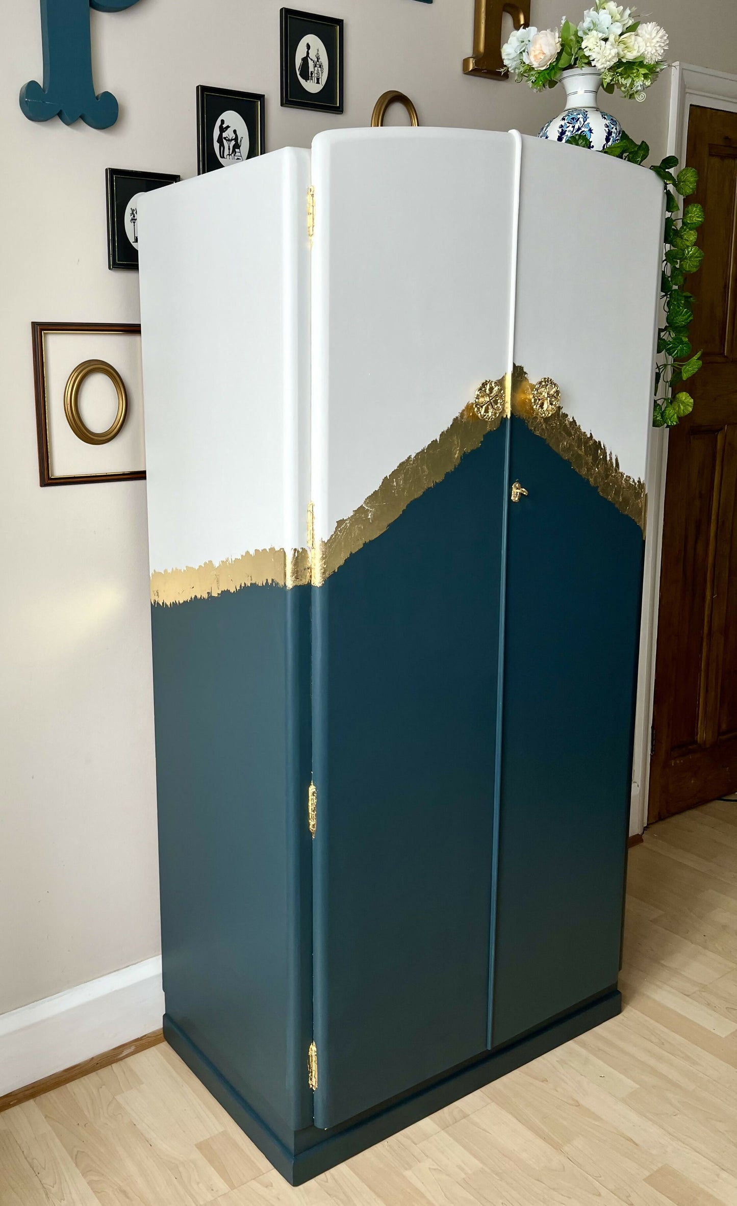 Vintage Art Deco Wardrobe Armoire Upcycle Furniture