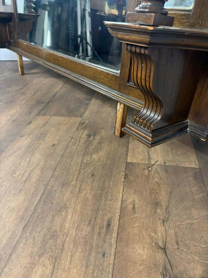 Art Nouveau Carved Sideboard Mirror