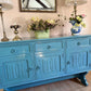 Vintage Blue Sideboard/lacquered cabinet