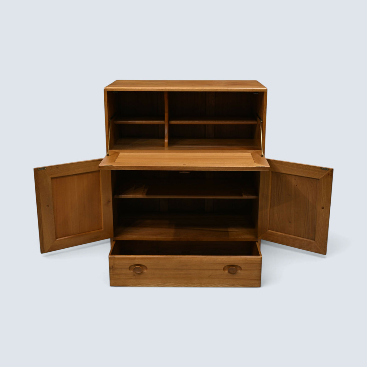 Ercol Drinks Cabinet Bureau Gin/Drinks Cabinet Light Finish FREE UK Delivery*