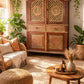 Indian larder vintage cupboard/indian linen cupboard cabinet
