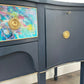 Navy Abstract Antique Sideboard