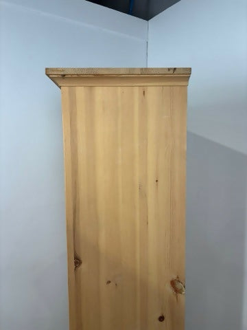 Modern Pine Kitchen Cupboard with Shelves – Wooden Storage Cabinet / Pantry