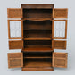 Old Charm Wall Unit Bookcase Display Cupboard Drawers Tudor Brown FREE Delivery