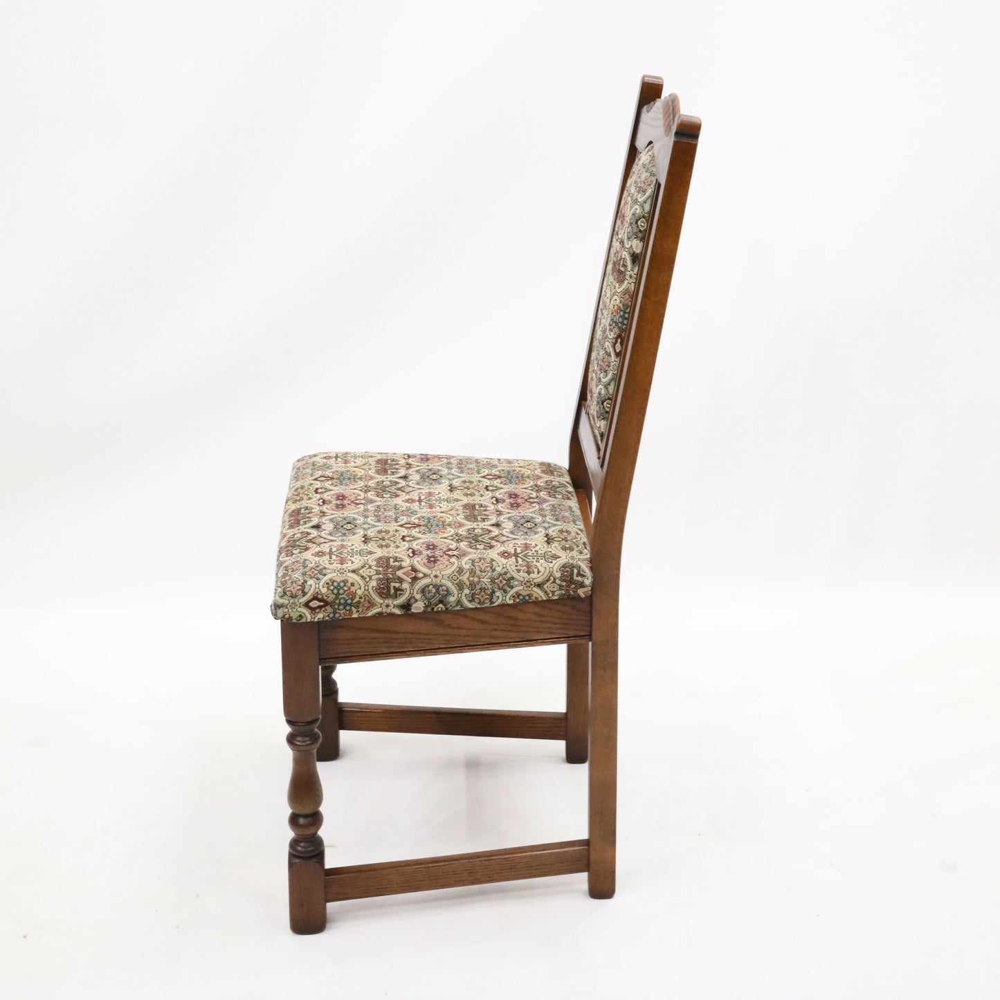 4 Dining Chairs Old Charm Tudor Brown #2067 Whempstead Fabric FREE* UK Delivery. SBR9545/1109D