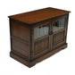 Old Charm TV Stand Glazed Drawer Model 2265 Tudor Brown FREE UK Delivery. SBR10351/1704E