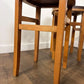 Mid-Century Set of Four Oak Stools