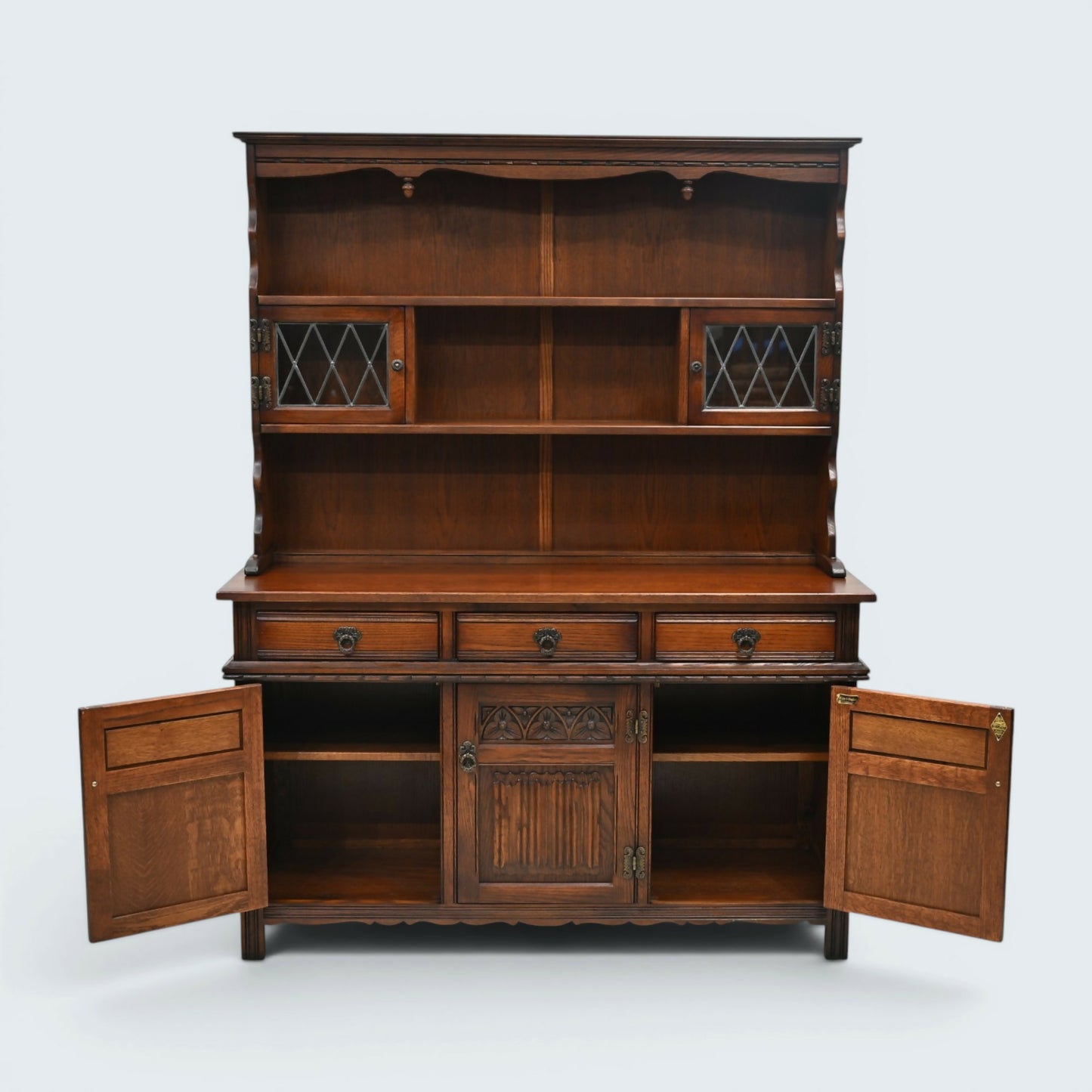 Old Charm Oak Dresser In Tudor Brown 4ft 6" Wide Door & Drawer FREE UK* Delivery