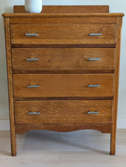 Sympathetically Restored Solid Oak Arts & Crafts Chest of Drawers