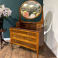 Edwardian mahogany inlaid dressing table featuringv